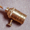 copper lamp socket in edison bulb set 