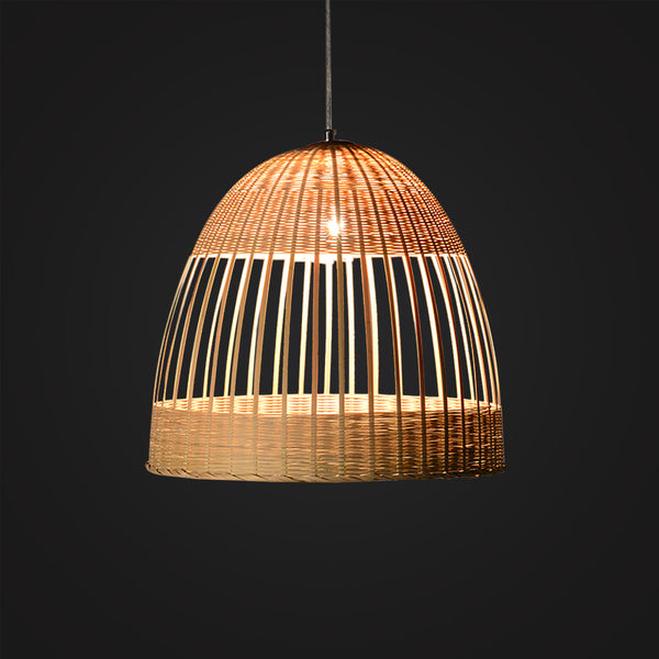 Large Handcrafted Bamboo Pendant Lamp