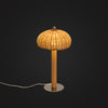 mushroom bamboo wood desk lamp modern lighting design