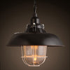 black vintage industrial warehouse ceiling lamp cage lamp