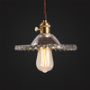 factory vintage silver glass lampshade, ceiling lamp