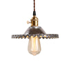industrial vintage silver glass pendant light hanging lamps