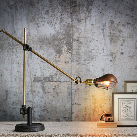 industrial vintage two arms table lamp