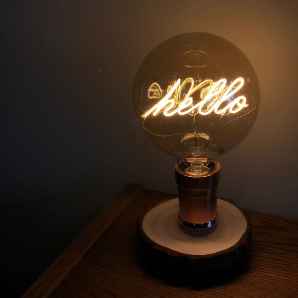 Hello LED Wood Lamp