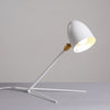 white simple table lamp Scandinavian desk lighting interior design 