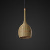 nordic bottle shaped bamboo and wood pendant lamp