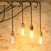 vintage wired edison bulb hanging lamp 