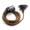 Brown Color Round Cloth Lighting Flex Cables