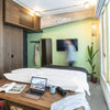 modern bamboo lamp bedroom interior design 