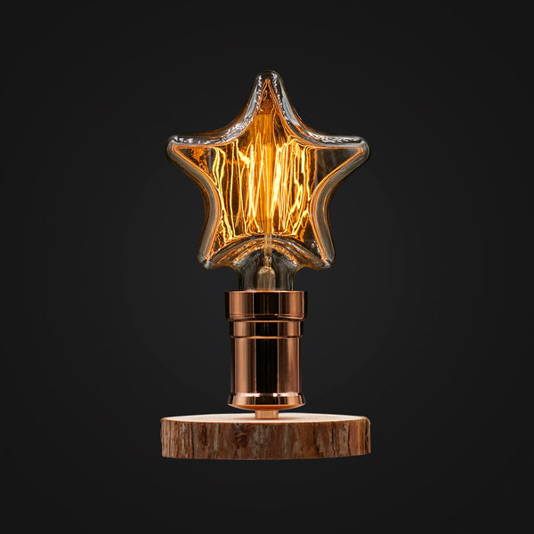 twinkle star wood desk lamp for home decoration