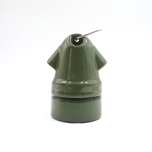 Green Porcelain Mushroom Lamp Holder
