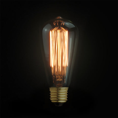 edison filament teardrop light bulb E27 