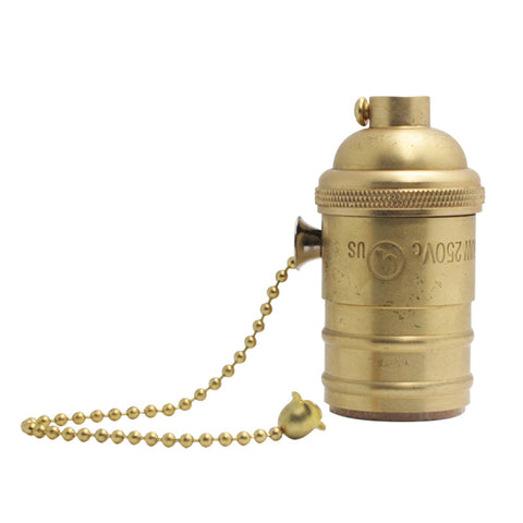 Brass Copper Bulb Holder Zipper Switch