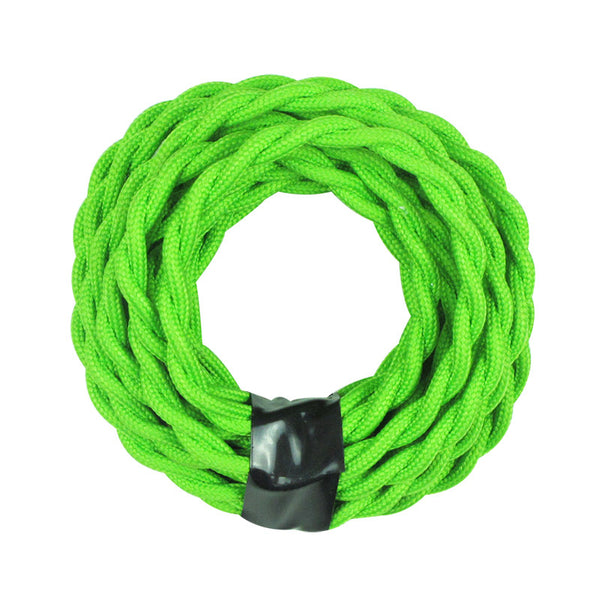 modern green twisted cable cover, edison lamp cord