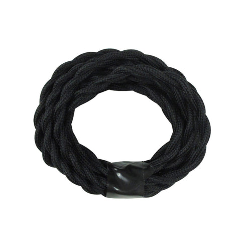 Black Twisted Cloth Lighting Flex Cables