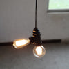 vintage black wired hanging lamp industrial pendant light