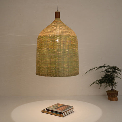 modern bamboo and wood pendant lamp home decoration 
