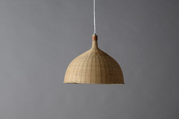 modern wood and bamboo pendant light