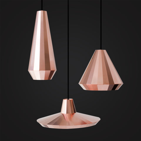 modern polished rose gold hanghing lamp for home decor