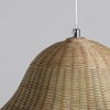 floral bamboo and wood hanging lamp