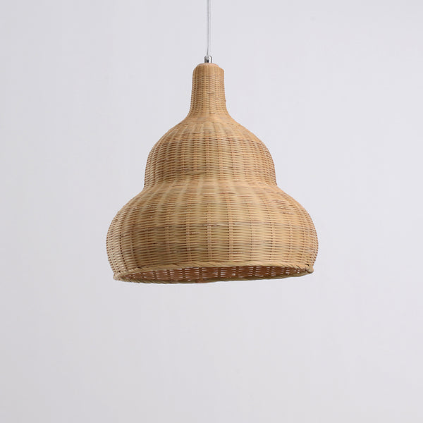 unique shape bamboo and wood lamp interior design 