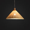 modern bamboo wood hanging lamp
