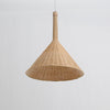 modern bamboo wood cone bedroom lighting design 