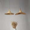 hat shape modern bamboo wood pendant lighting home decor