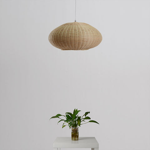 sphere modern bamboo wood hanging lamp