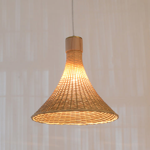 small modern bamboo wood hanging lamp design 