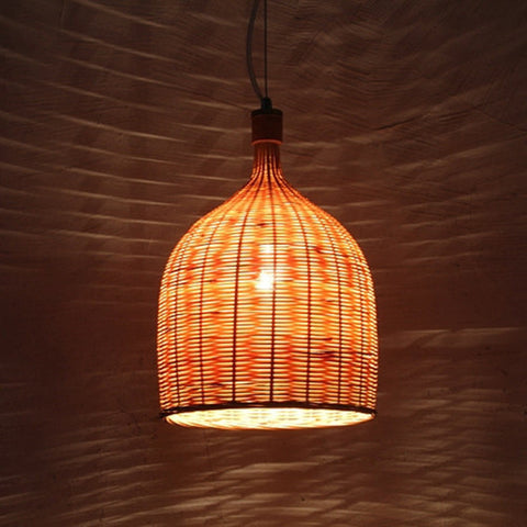 modern bamboo wood ceiling lamp