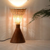 modern wood and bamboo table light