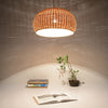 large bamboo and wood pendant lamp