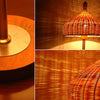 wood and bamboo modern desk lamp