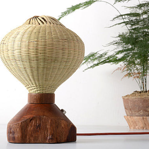Modern Wood Bamboo Table Lamp