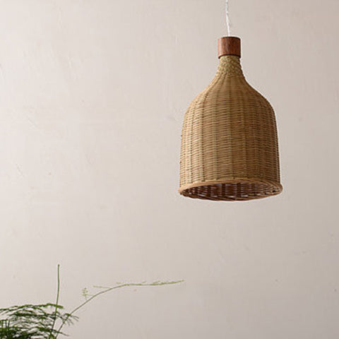 modern bamboo wood pendant lamp