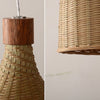modern bamboo and wood pendant light