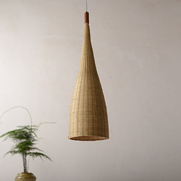 large bamboo wood pendant lamp