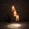 large modern bamboo and wood hanging lamp