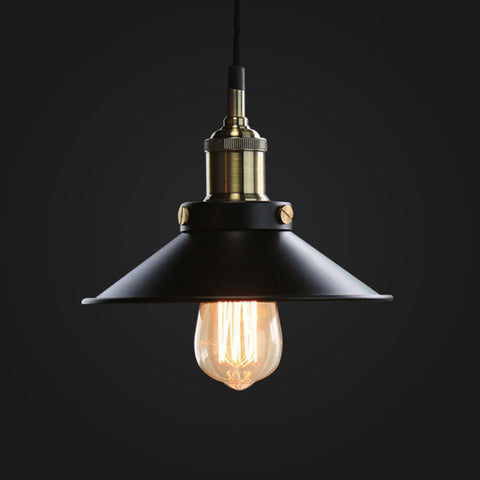 black factory vintage pendant light