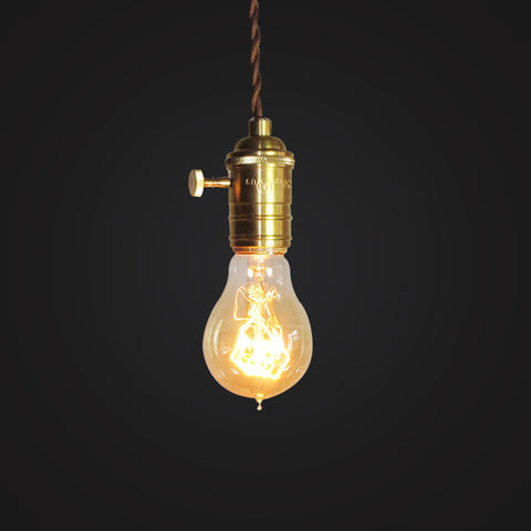 edison bulb vintage industrial brass hanging lamp