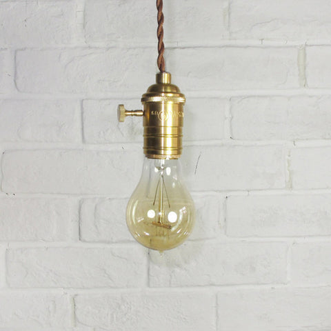 edison bulb vintage brass pendant lamp