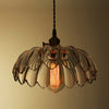 vintage floral glass lampshade pendant hanging lamp
