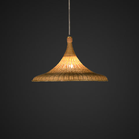 nordic bamboo and wood hanging lamp